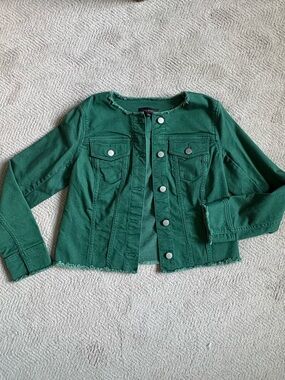 TALBOTS Cropped Jean Jacket Small